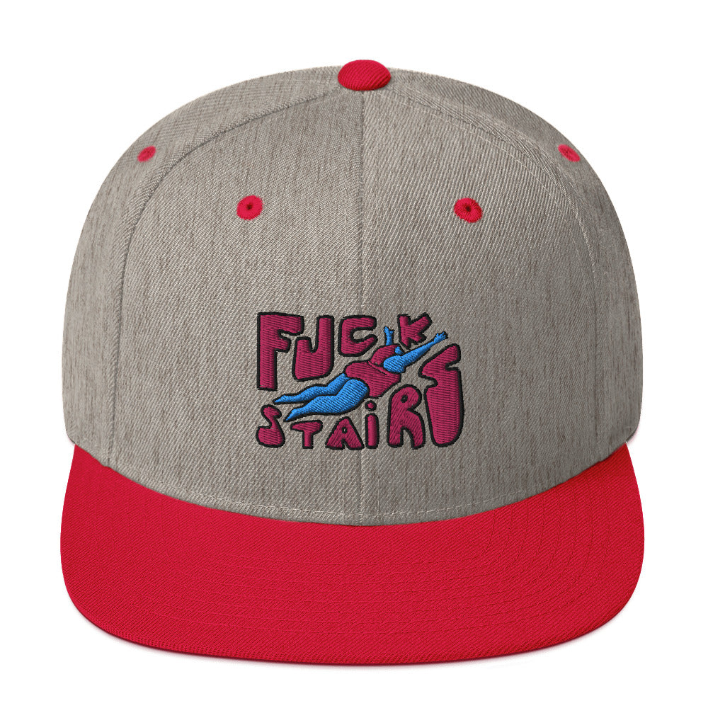 FUCK STAIRS Snapback Hat
