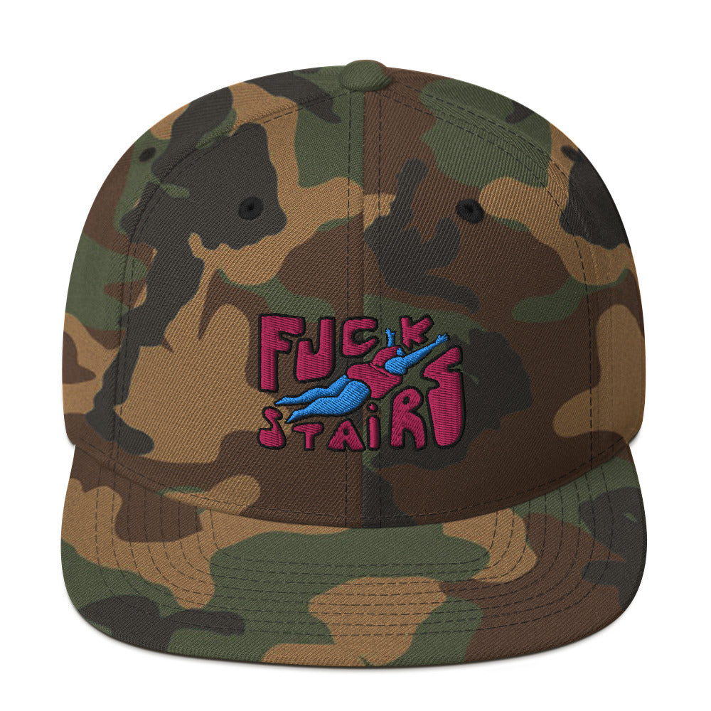 FUCK STAIRS Snapback Hat